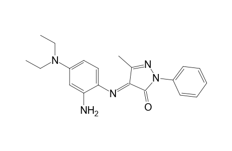 3H-pyrazol-3-one, 4-[[2-amino-4-(diethylamino)phenyl]imino]-2,4-dihydro-5-methyl-2-phenyl-