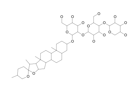 3-O-[BETA-D-XYLOPYRANOSYL-(1->4)-BETA-D-GLUCOPYRANOSYL-(1->2)-BETA-D-GLUCOPYRANOSYL]-(25-S)-5-BETA-SPIROSTAN-3-BETA-OL