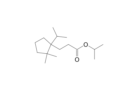 Cyclopentanepropanoic acid, 2,2-dimethyl-1-(1-methylethyl)-, 1-methylethyl ester