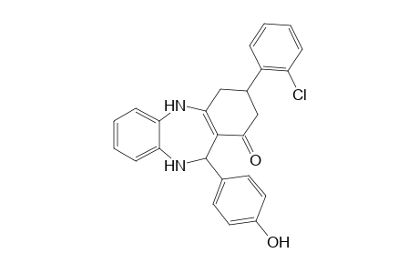 3-(2-Chlorophenyl)-11-(4-hydroxyphenyl)-2,3,4,5,10,11-hexahydro-1H-dibenzo[b,e][1,4]diazepin-1-one