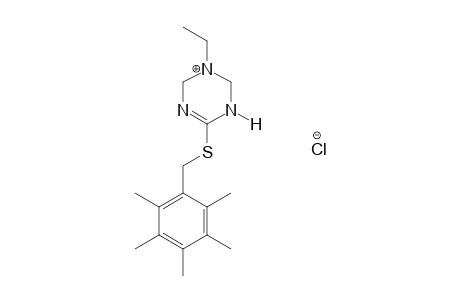 3-ethyl-6-[(2,3,4,5,6-pentamethylbenzyl)thio]-1,2,3,4-tetrahydro-s-triazine, monohydrochloride