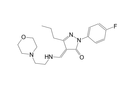 3H-pyrazol-3-one, 2-(4-fluorophenyl)-2,4-dihydro-4-[[[2-(4-morpholinyl)ethyl]amino]methylene]-5-propyl-, (4E)-