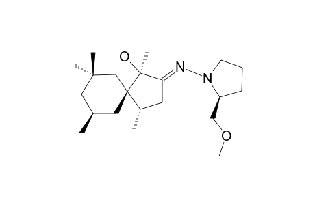 (+)-(1R,4S,5S,9R,2'S)-1-HYDROXY-1,4,7,7,9-PENTAMETHYLSPIRO-[4.5]-DECAN-2-ONE-1'-AMINO-2'-METHOXYMETHYLPYRROLIDINE-HYDRAZONE