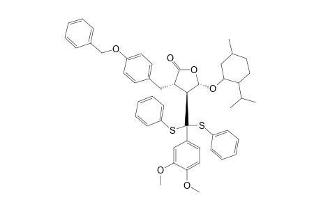 (-)-(2R,3R,4R)-2-(4'-BENZYLOXYBENZYL)-3-{3'',4''-DIMETHOXYPHENYL-[BIS-(PHENYLSULFANYL)]-METHYL}-4-(METHYLOXY)-BUTYROLACTONE