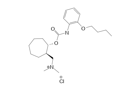 (+/-)-(TRANS)-N,N-DIMETHYL-2-(2-BUTOXY-PHENYL-CARBAMOYLOXY)-CYCLOHEPTHYL-METHYLAMMONIUM-CHLORIDE