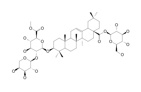 CYNARASAPONIN-H;3-O-BETA-[ARABINOPYRANOSYL-(1->2)-(6-O-METHYL)-GLUCURONOPYRANOSYL]-OLEANOLIC-ACID-28-O-GLUCOPYRANOSYLESTER