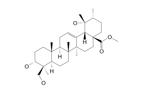 METHYL-BARBINERVATE;METHYL-3-ALPHA,19-ALPHA,24-TRIHYDROXY-URS-12-EN-28-OATE