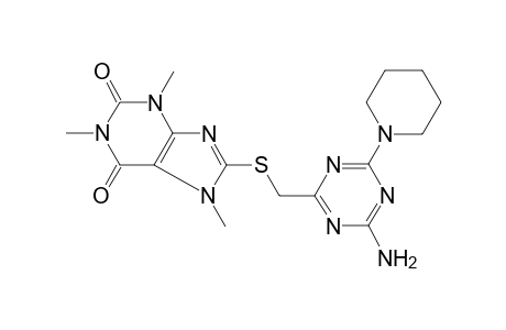 1H-purine-2,6-dione, 8-[[[4-amino-6-(1-piperidinyl)-1,3,5-triazin-2-yl]methyl]thio]-3,7-dihydro-1,3,7-trimethyl-