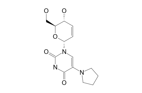 1-(2',3'-DIDEOXY-alpha-D-ERYTHRO-HEX-2-ENOPYRANOSYL)-5-PYRROLIDYL-URACIL