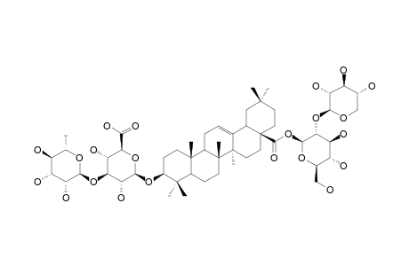 3-O-BETA-[RHAMNOPYRANOSYL-(1->3)-GLUCURONOPYRANOSYL]-OLEANOLIC-ACID-28-O-[XYLOPYRANOSYL-(1->2)-GLUCOPYRANOSYL]-ESTER