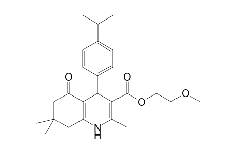 2-Methoxyethyl 4-(4-isopropylphenyl)-2,7,7-trimethyl-5-oxo-1,4,5,6,7,8-hexahydro-3-quinolinecarboxylate