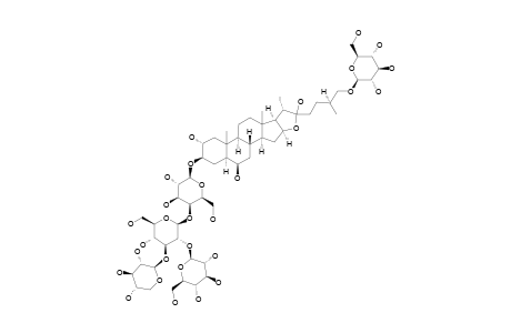 #22;26-O-BETA-D-GLUCOPYRANOSYL-2-ALPHA,3-BETA,6-BETA,22-XI,26-PENTAHYDROXY-(25S)-5-ALPHA-FUROSTANE-3-O-BETA-D-GLUCOPYRANOSYL-(1->2)-[BETA-D-XYLOPYRANOSYL-(1->3