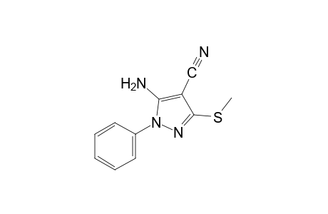 5-amino-3-(methylthio)-1-phenylpyrazole-4-carbonitrile