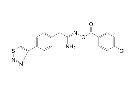 O-(p-chlorobenzoyl)-2-[p-(1,2,3-thiadiazol-4-yl)phenyl]acetamidoxime