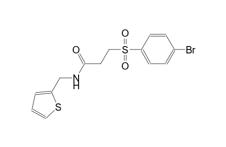 propanamide, 3-[(4-bromophenyl)sulfonyl]-N-(2-thienylmethyl)-