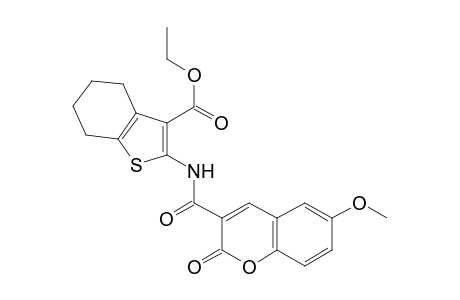 2-[(2-keto-6-methoxy-chromene-3-carbonyl)amino]-4,5,6,7-tetrahydrobenzothiophene-3-carboxylic acid ethyl ester