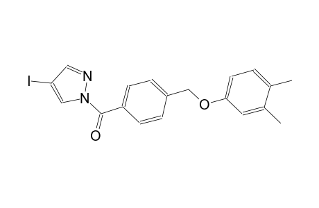 1-{4-[(3,4-dimethylphenoxy)methyl]benzoyl}-4-iodo-1H-pyrazole