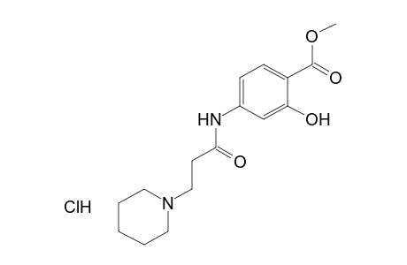 4-(3-piperidinopropionamido)salicyclic acid, methyl ester, hydrochloride