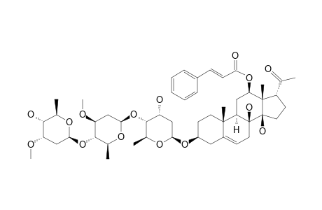 SYRIACOSIDE-C;IKEMAGENIN-3-O-BETA-D-CYMAROPYRANOSYL-(1->4)-BETA-D-OLEANDROPYRANOSYL-(1->4)-BETA-D-DIGITOXOPYRANOSIDE