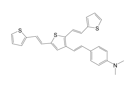 (E,E,E)-2,5-Bis(2-thien-2-ylvinyl)-3-(2-(4-dimethylaminophenyl)vinyl)thiophene