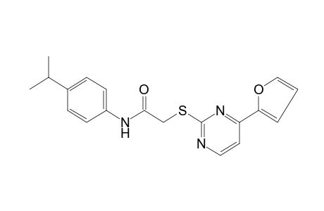 2-{[4-(2-furyl)-2-pyrimidinyl]thio}-4'-isopropylacetanilide