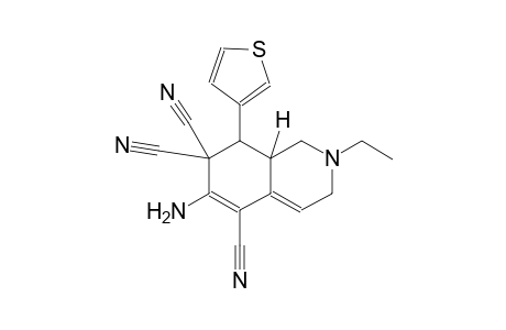 (8R,8aR)-6-amino-2-ethyl-8-(3-thienyl)-2,3,8,8a-tetrahydro-5,7,7(1H)-isoquinolinetricarbonitrile