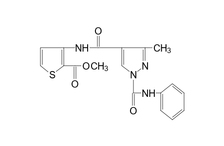 3-[3-METHYL-1-(PHENYLCARBAMOYL)PYRAZOLE-4-CARBOXAMIDO]-2-THIOPHENECARBOXYLIC ACID, METHYL ESTER