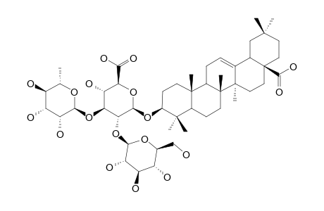 3-O-BETA-[GLUCOPYRANOSYL-(1->2)-[RHAMNOPYRANOSYL-(1->3]-GLUCURONOPYRANOSYL]-OLEANOLIC-ACID