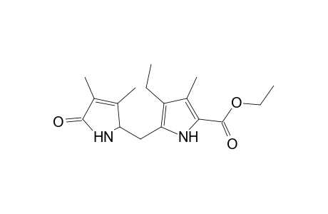 5-[(3,4-dimethyl-5-oxo-3-pyrrolin-2-yl)methyl]-4-ethyl-3-methyl-2-pyrrolecarboxylic acid, ethyl ester