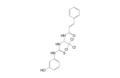 (2E)-3-Phenyl-N-(2,2,2-trichloro-1-([(3-hydroxyanilino)carbothioyl]amino)ethyl)-2-propenamide