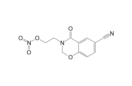 nitric acid 2-(6-cyano-4-keto-2H-1,3-benzoxazin-3-yl)ethyl ester