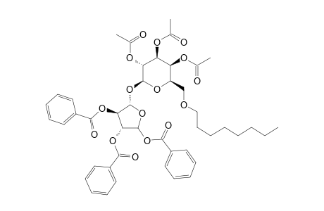 O-(2,3,4-TRI-O-ACETYL-6-O-OCTYL-BETA-D-GALACTOPYRANOSYL)-(1->5)-1,2,3-TRI-O-BENZOYL-ALPHA-L-ARABINOSE