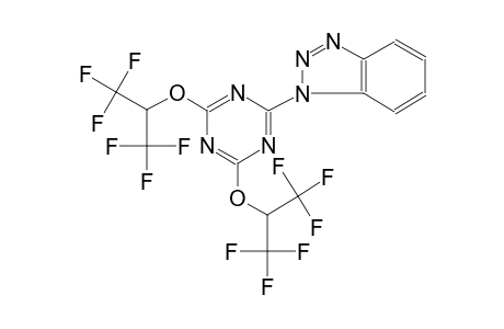 1H-1,2,3-benzotriazole, 1-[4,6-bis[2,2,2-trifluoro-1-(trifluoromethyl)ethoxy]-1,3,5-triazin-2-yl]-