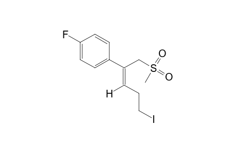 (Z)-2-(p-fluorophenyl)-5-iodo-2-pentenyl methyl sulfone