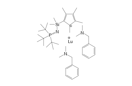 Lutetium(I) N,N-dimethyl-1-phenylmethanamine tritert-butyl[dimethyl-(2,3,4,5-tetramethylcyclopenta-1,3-dien-1-yl)silyl]iminophosphane