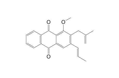 1-METHOXY-2-(2'-METHYLPROP-2'-ENYL)-3-(PROP-1''-ENYL)-ANTHRAQUINONE