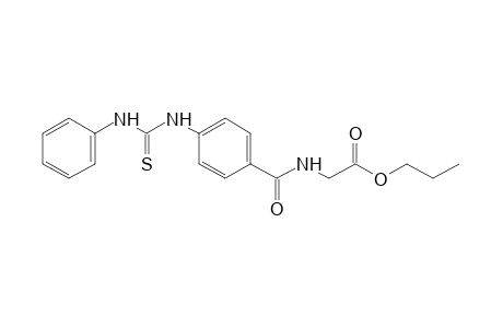 p-(3-phenyl-2-thioureido)hippuric acid, propyl ester