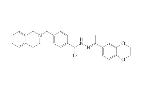 N-[(E)-1-(2,3-dihydro-1,4-benzodioxin-6-yl)ethylideneamino]-4-(3,4-dihydro-1H-isoquinolin-2-ylmethyl)benzamide