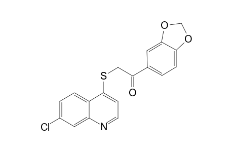 1-(2H-1,3-benzodioxol-5-yl)-2-[(7-chloroquinolin-4-yl)sulfanyl]ethan-1-one