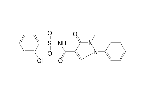 benzenesulfonamide, 2-chloro-N-[(2,3-dihydro-2-methyl-3-oxo-1-phenyl-1H-pyrazol-4-yl)carbonyl]-