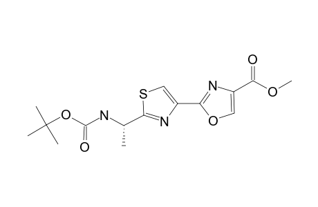 METHYL-2-[2-[(S)-1-(TERT.-BUTOXYCARBONYLAMINO)-ETHYL]-THIAZOL-4-YL]-OXAZOLE-4-CARBOXYLATE