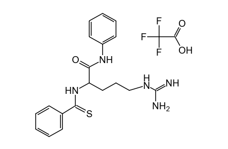 5-guanidino-2-(thiobenzamido)valeranilide, trifluoroacetate (1:1)