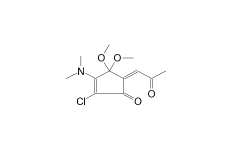 2-CHLORO-3-DIMETHYLAMINO-4,4-DIMETHOXY-5-(Z-ACETONYLIDENE)-2-CYCLOPENTENONE