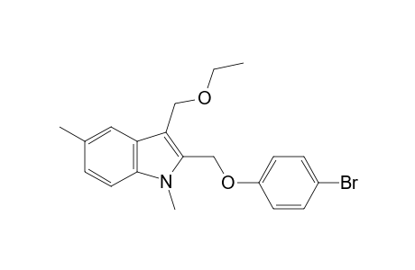 2-[(p-bromophenoxy)methyl]-1,5-dimethyl-3-(ethoxymethyl)indole