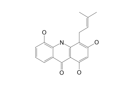 1,3,5-TRIHYDROXY-4-(GAMMA,GAMMA-DIMETHYLALLYL)-ACRIDONE