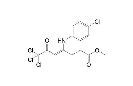 METHYL-7,7,7-TRICHLORO-4-[(4'-CHLOROPHENYL)-AMINO]-6-OXO-4-HEPTENOATE