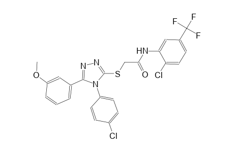 2-{[4-(4-chlorophenyl)-5-(3-methoxyphenyl)-4H-1,2,4-triazol-3-yl]sulfanyl}-N-[2-chloro-5-(trifluoromethyl)phenyl]acetamide