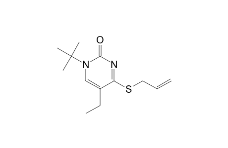 2(1H)-Pyrimidinone, 1-(1,1-dimethylethyl)-5-ethyl-4-(2-propenylthio)-