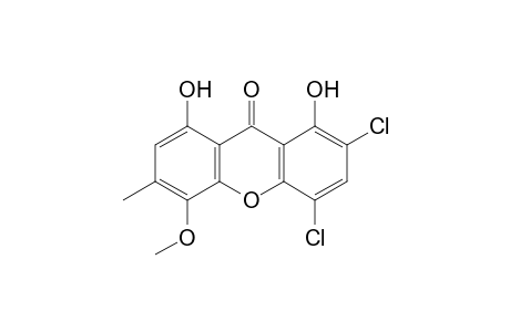 9H-Xanthen-9-one, 2,4-dichloro-1,8-dihydroxy-5-methoxy-6-methyl-