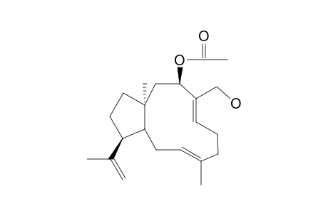 3(R*)-ACETOXY-16-HYDROXY-1(S*),11(R*),12(S*)-DOLABELL-4(E),8(E),18-TRIENE